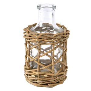 Spices Basket Glass Flower Vase Mini Bottle