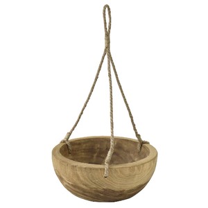 Spices Wood Hanging Bowl Brown