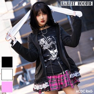 Hoodie Pink White Alice Gothic
