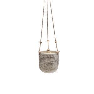 【Creative Co-Op Home】ハンギングプランター,Stoneware Hanging Planter