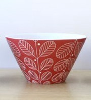 Hasami ware Donburi Bowl Red Made in Japan