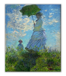 名画キャンバスアート/クロード・モネ（Claude Monet）散歩、日傘をさす女