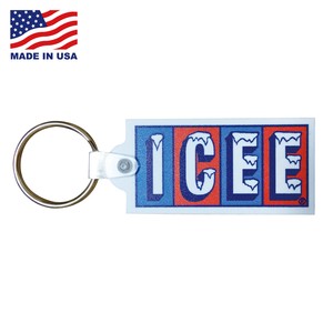 RUBBER KEYCHAIN ICEE LOGO MADE IN USA キーホルダー アメリカン雑貨