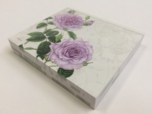 日本製　ブロックメモ　ローズコレクション 　バラ