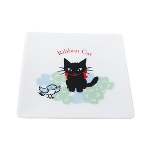 【Ribbon Cat】幸せのクローバー柄　スクエアトレイ　(ﾘﾎﾞﾝｷｬｯﾄ) 【2019新作】