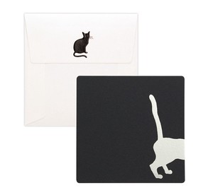 cashico 正方形カード・封筒　黒猫