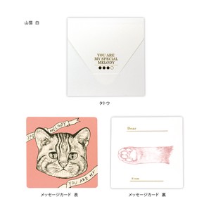 D[di:]cashico正方形カード・タトウ 山猫 白