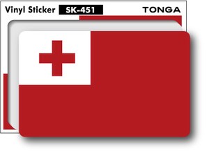 SK-451/国旗ステッカー トンガ(TONGA) 国旗 旗 旅行 スーツケース 車 PC 100円　【2019新作】