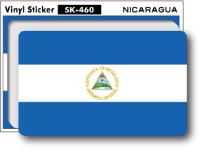 SK-460/国旗ステッカー ニカラグア(NICARAGUA) 国旗 旗 旅行 スーツケース 車 PC 100円　【2019新作】