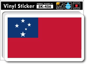 SK-456/国旗ステッカー サモア(SAMOA) 国旗 旗 旅行 スーツケース 車 PC　【2019新作】