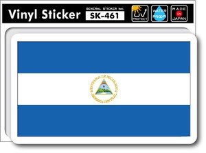 SK-461/国旗ステッカー ニカラグア(NICARAGUA) 国旗 旗 旅行 スーツケース 車 PC　【2019新作】