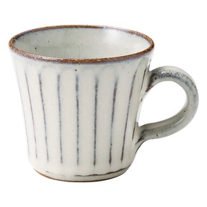 【信楽焼】白釉彫　デミカップ