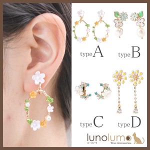 Clip-On Earrings Earrings Flower Mini Ladies'