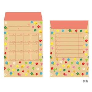 クラフト紙　月謝袋10枚セット：お花畑