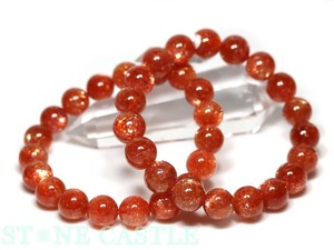 ☆高品質☆【天然石 ブレスレット】ストロベリーサンストーン (最高級) (約10.5〜11mm) 【天然石】