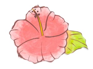 ウッドパーツ/ハイビスカス
