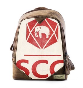 【人気商品】リサイクルセメントバッグ Rucksack Cutie - Red Elephant