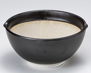 黒マット スリ鉢【日本製　美濃焼】