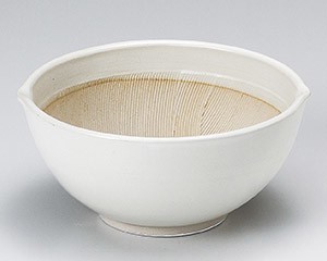 白マット スリ鉢【日本製　美濃焼】