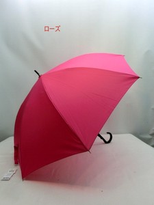 通年新作）長傘・雨傘−婦人　強風に強い耐風設計しずくボタンジャンプ無地傘