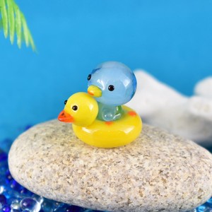 "Glass Figurine Object" Duck Penguin