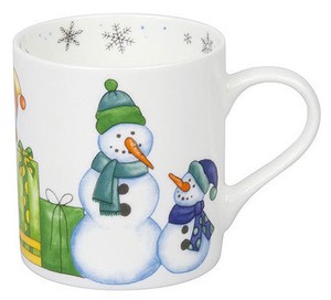 【KONITZ(コーニッツ)】　Watercoloured(水彩）   Snowman (ボーンチャイナ）＜マグカップ＞
