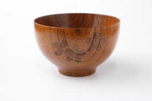 桜の模様を施しました【木製sakura】wooden bowl/木製椀  大和型さくらA