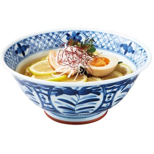 ≪受注生産≫【藍凛堂】間取藍花 軽量麺鉢 [日本製 美濃焼］