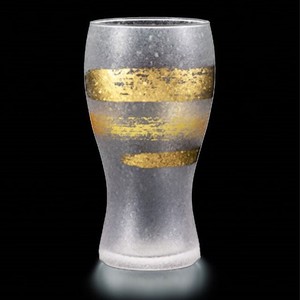 ≪日本製≫プレミアム金一文字　ビアグラス【ビールグラス】【ビヤグラス】【酒】【水】【ジュース】