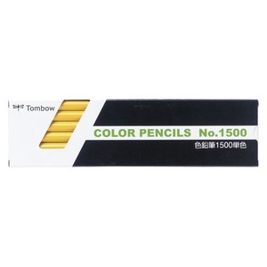 トンボ鉛筆 色鉛筆 1500 単色 黄色 1500-03 00065690