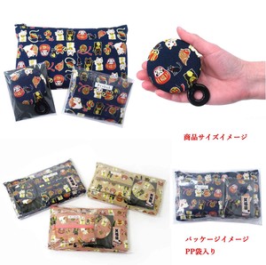 Pouch Cat Set of 3 3-colors Made in Japan