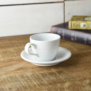 Mino ware Cup & Saucer Set Coffee Cup and Saucer White Western Tableware Made in Japan