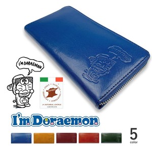 Doraemon Fujiko Italian Leather Round Fastener Wallet Long Wallet 1