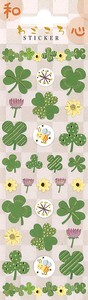 Japanese pattern Clover clover Japanese Paper Sticker