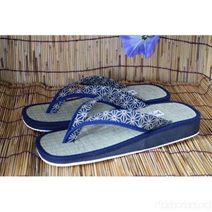 Shoes for Men Hemp Leaves Tatami Sandals Japanese Pattern