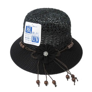 Bucket Hat Crochet black Ladies'