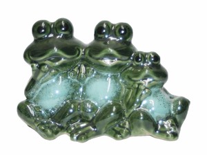 【予約販売】JS16246陶器　三蛙　ファミリー