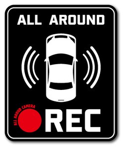 ALL AROUND REC ドライブレコーダー Mサイズ DRS018 ドラレコステッカー 表示 ステッカー 【2019新作】