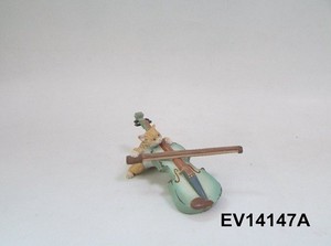 EV14147Aミニ樹脂バイオリン猫