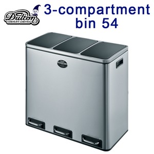 3-compartment bin 54