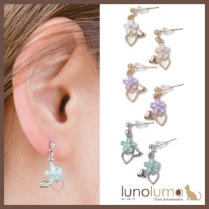 Pierced Earringss Nickel-Free Flower Mini White Ladies'