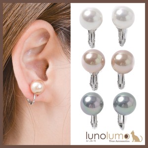 Clip-On Earrings Pearl Earrings Shell Formal M Made in Japan