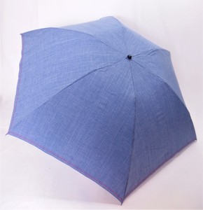 【日本製】シャンブレー　ステッチ入り　雨晴兼用　ミニ傘　シンプル　紳士　メンズ　婦人　レディース