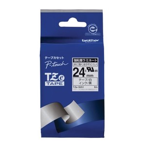 ブラザー ピータッチテープ24mm白/黒 TZE-S251 00009897