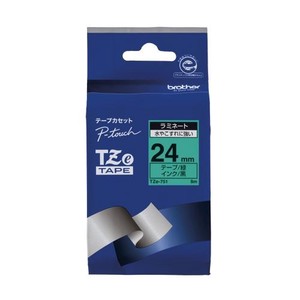 ブラザー ピータッチテープ24mm緑/黒 TZE-751 00009880