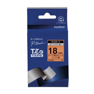 ブラザー ピータッチテープ18mm蛍光橙/黒 TZE-B41 00009891
