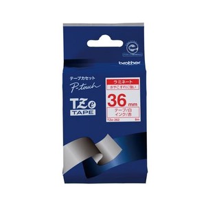 ブラザー ピータッチテープ36mm白/赤 TZE-262 00009888