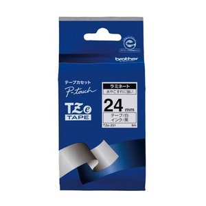 ブラザー ピータッチテープ24mm白/黒 TZE-251 00009737