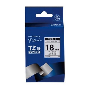 ブラザー ピータッチテープ18mm白/黒 TZE-241 00009736