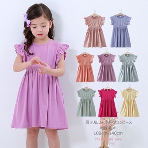 Gather Sleeve One-piece Dress 8 Colors S/S 100 1 40 cm Children's Clothing